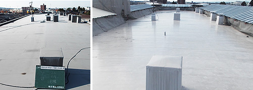 富山市　県営城川原団地　塩化ビニルシート防水