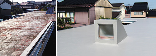 射水市　高畑歯科クリニック　塩化ビニルシート防水